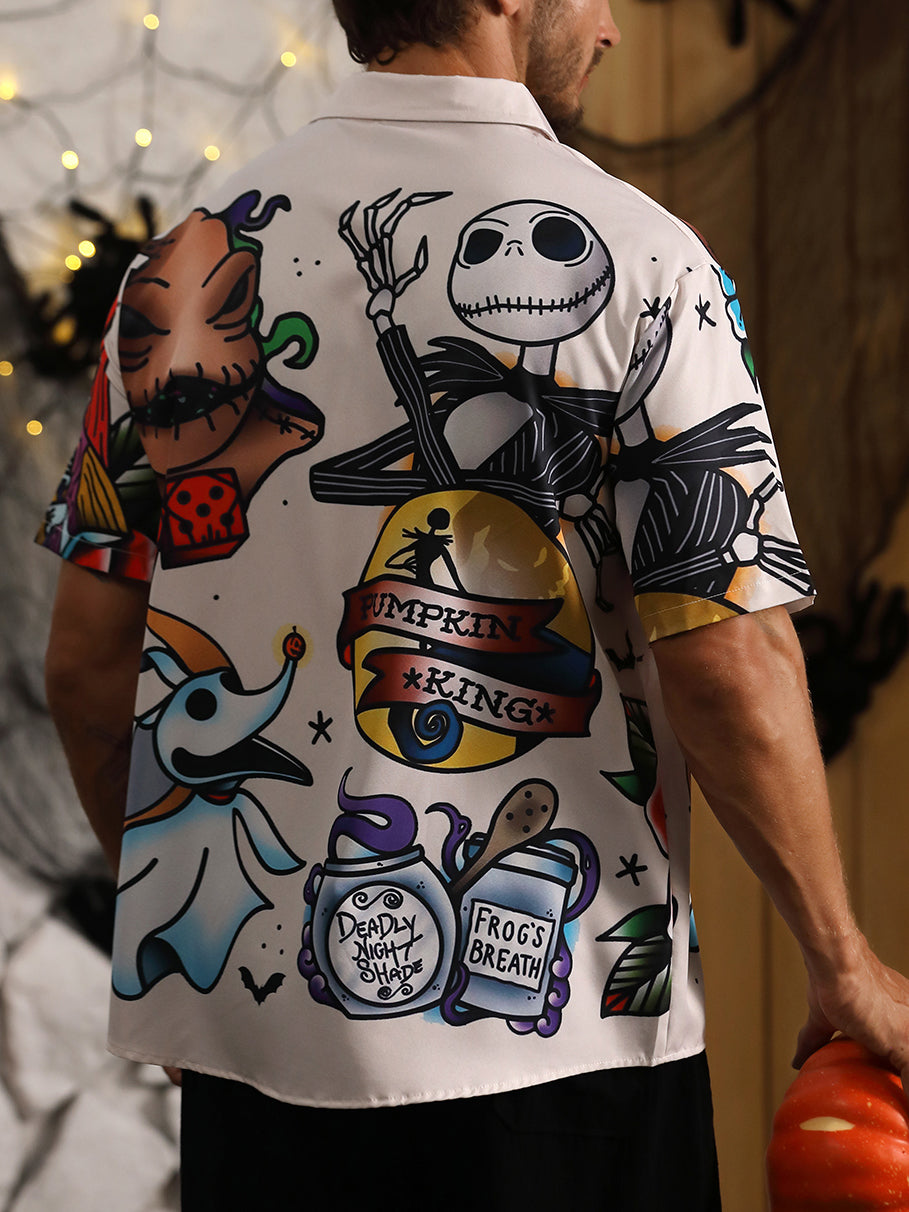 Fun Halloween Cartoon Print Shirt