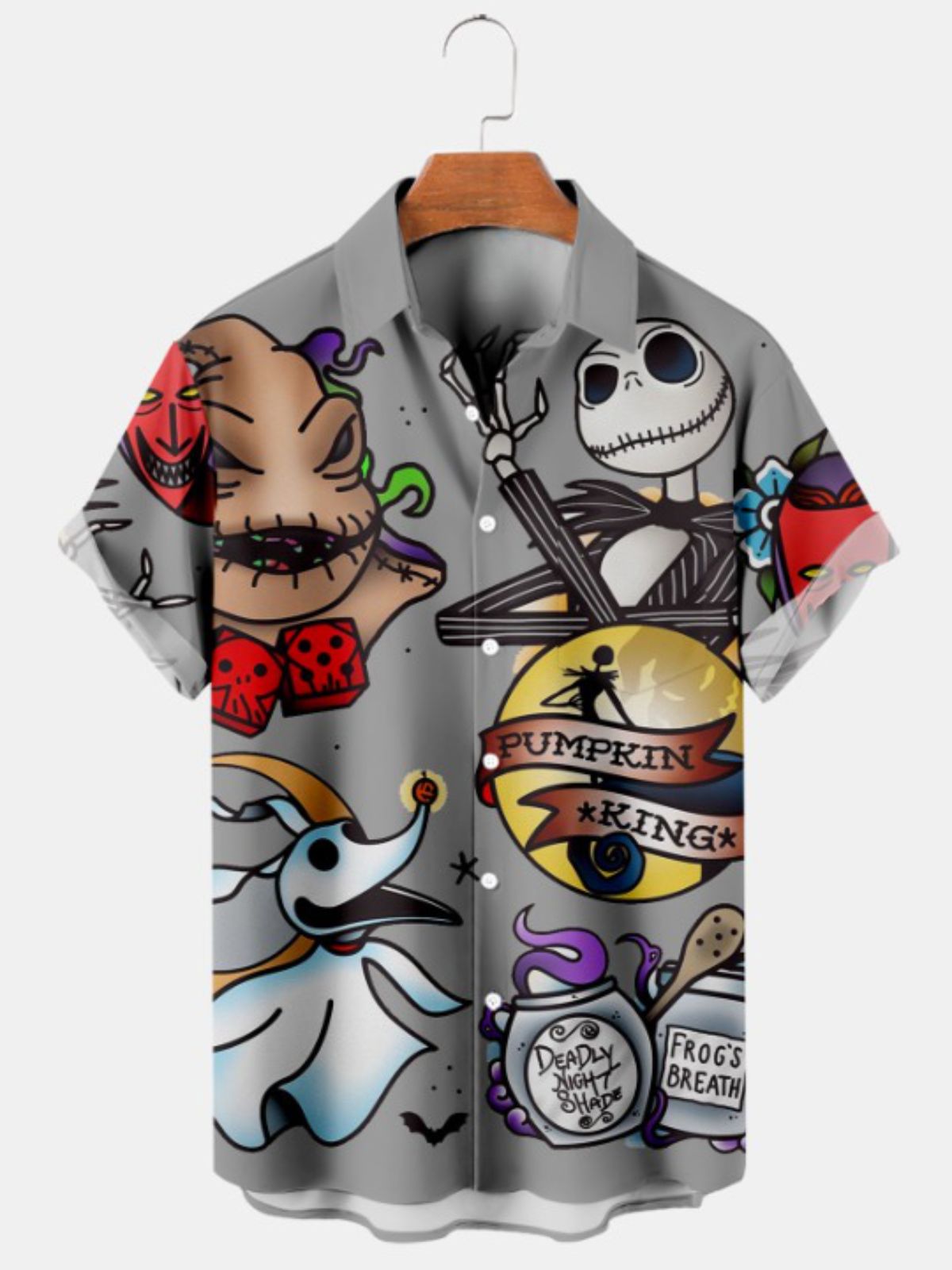 Fun Halloween Cartoon Print Shirt