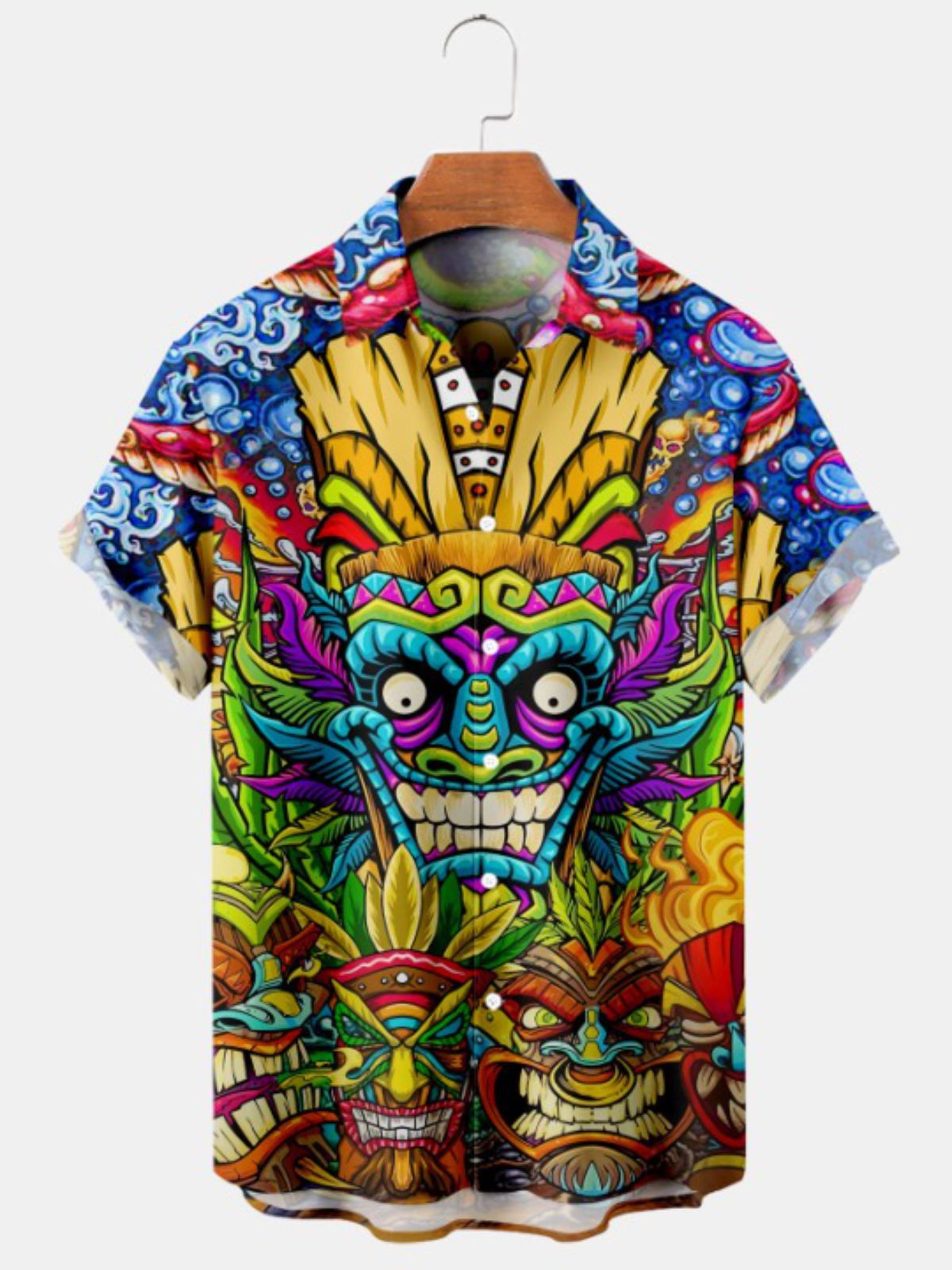 Casual Hawaiian Print Short Sleeve Shirt