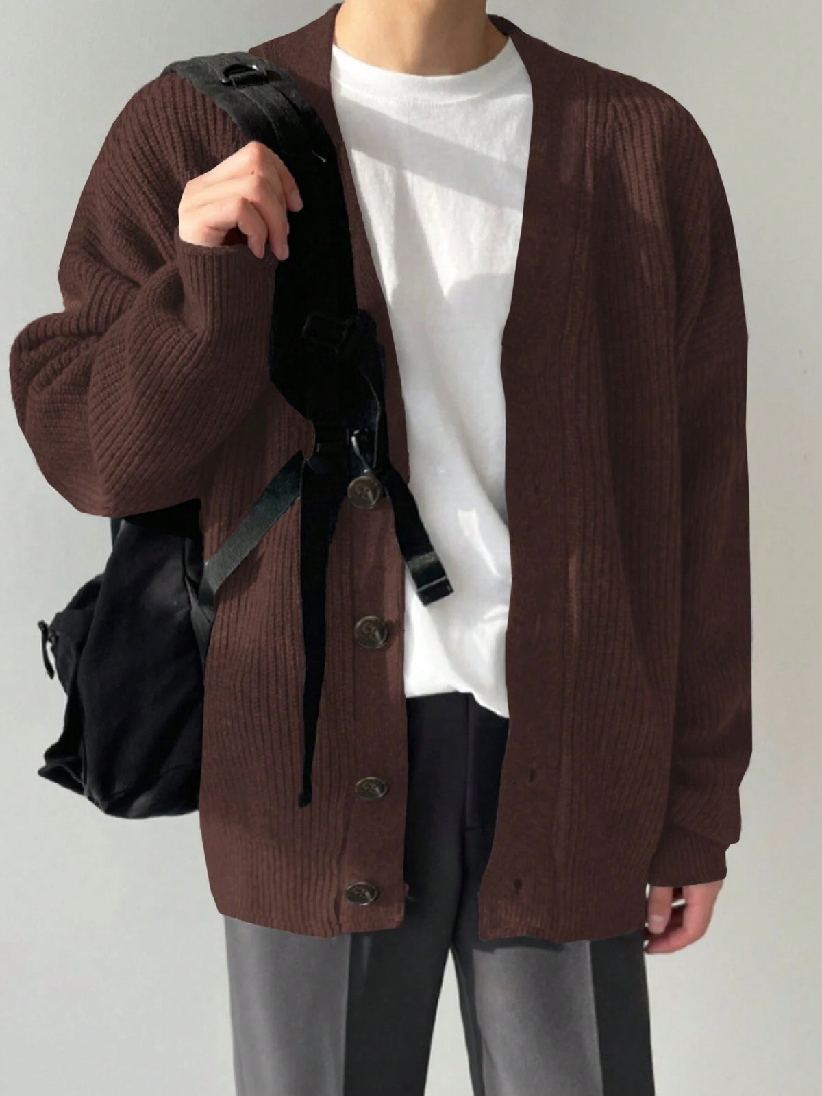 Casual Open Button Sweater