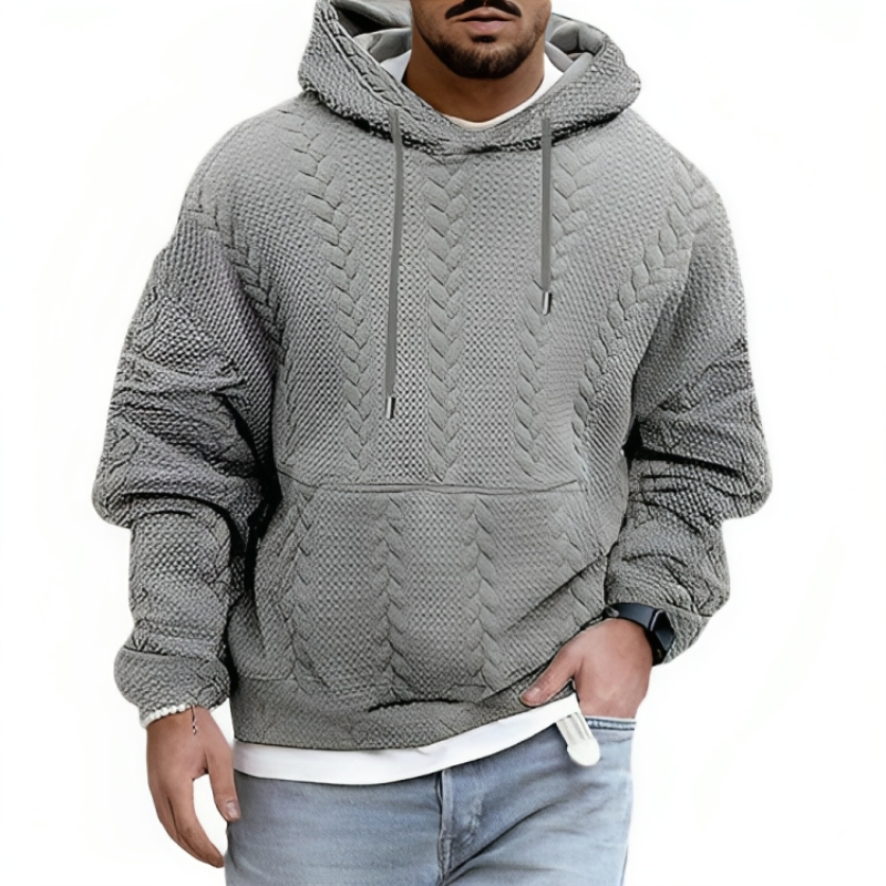 Casual Printed Long Sleeve Hoodie With Kangaroo Pocket