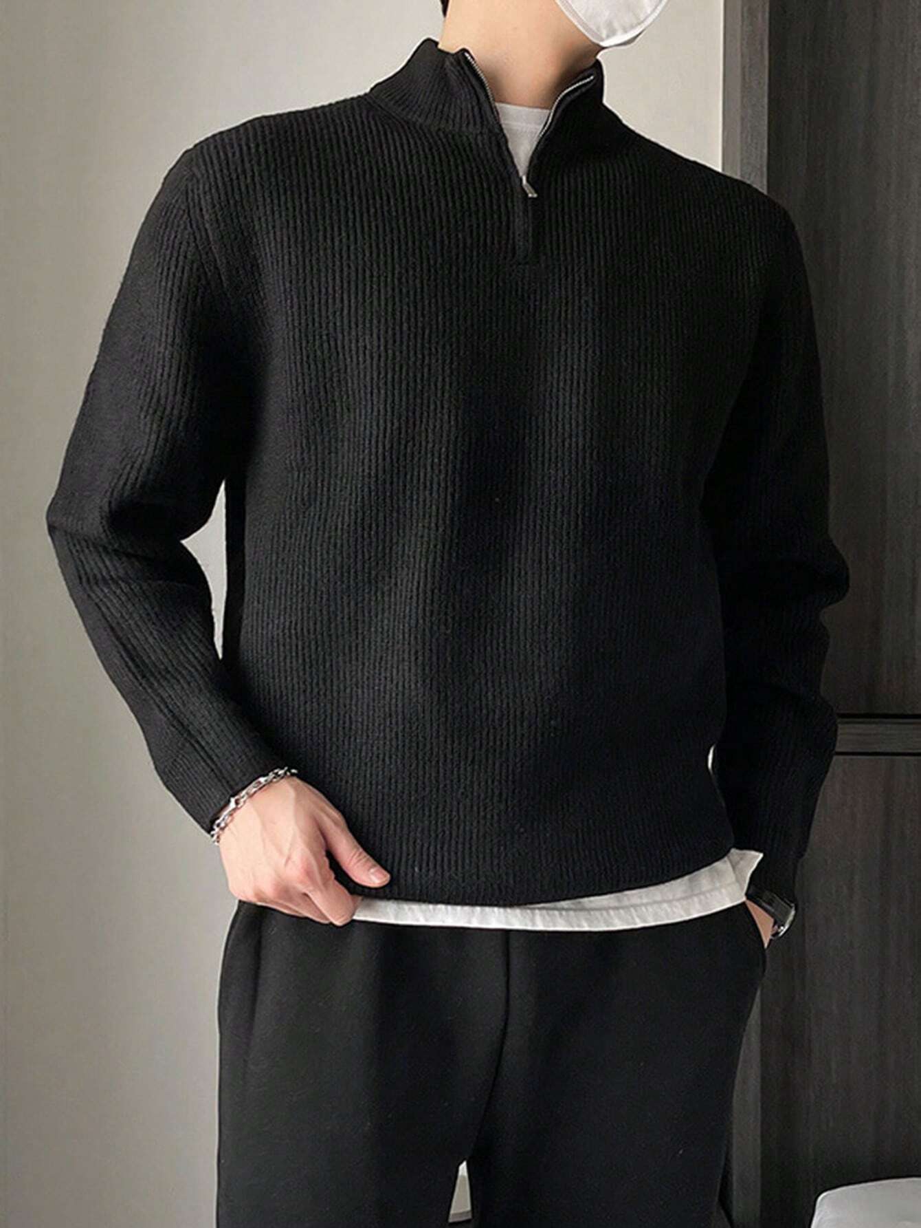 Casual Quarter Zipper Sweater