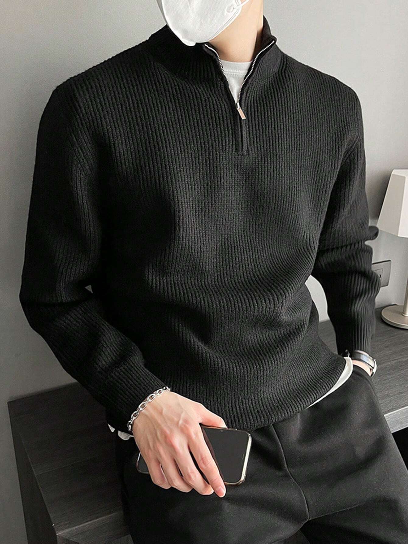 Casual Quarter Zipper Sweater