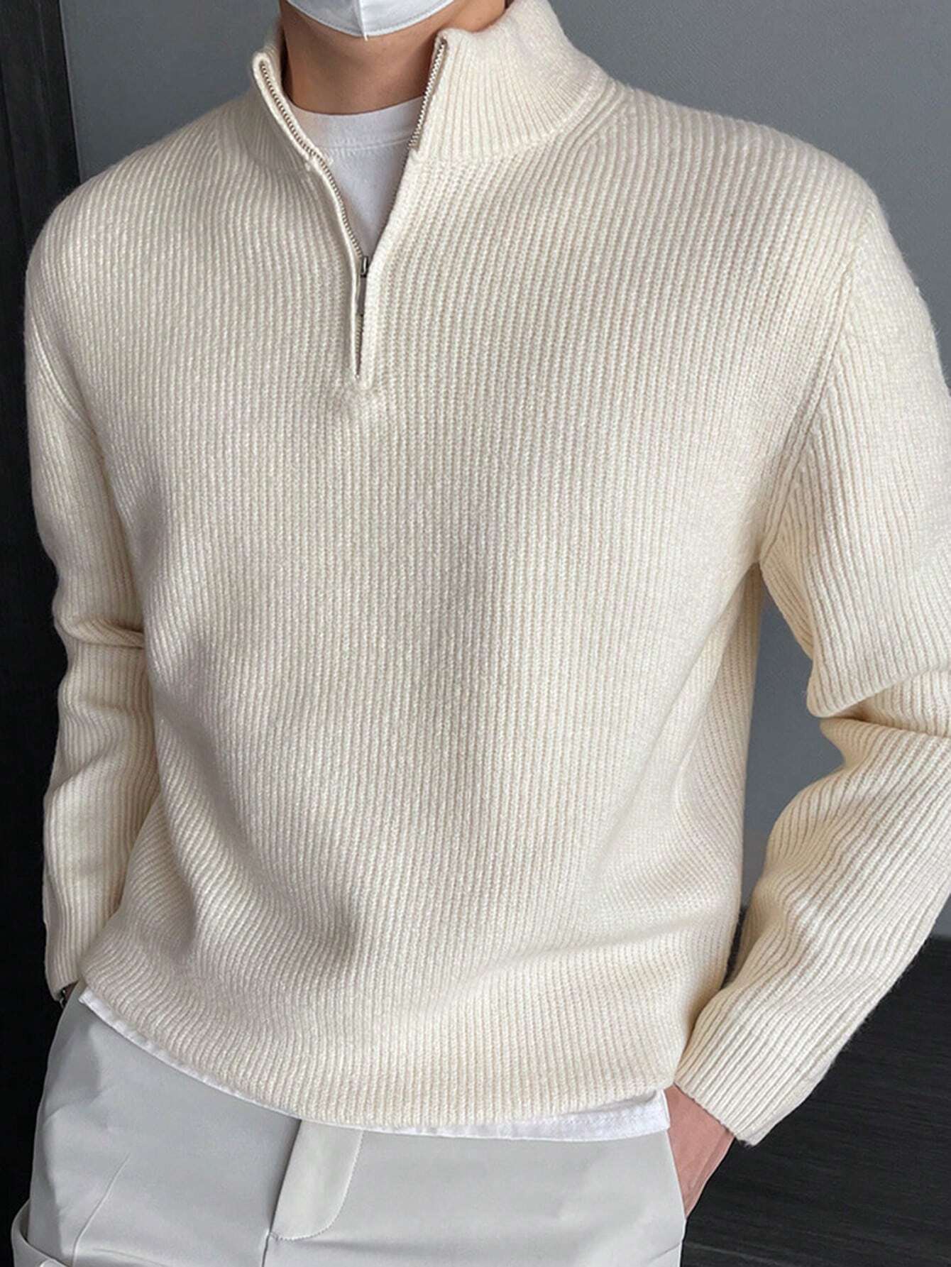 Casual Quarter Zipper Sweater