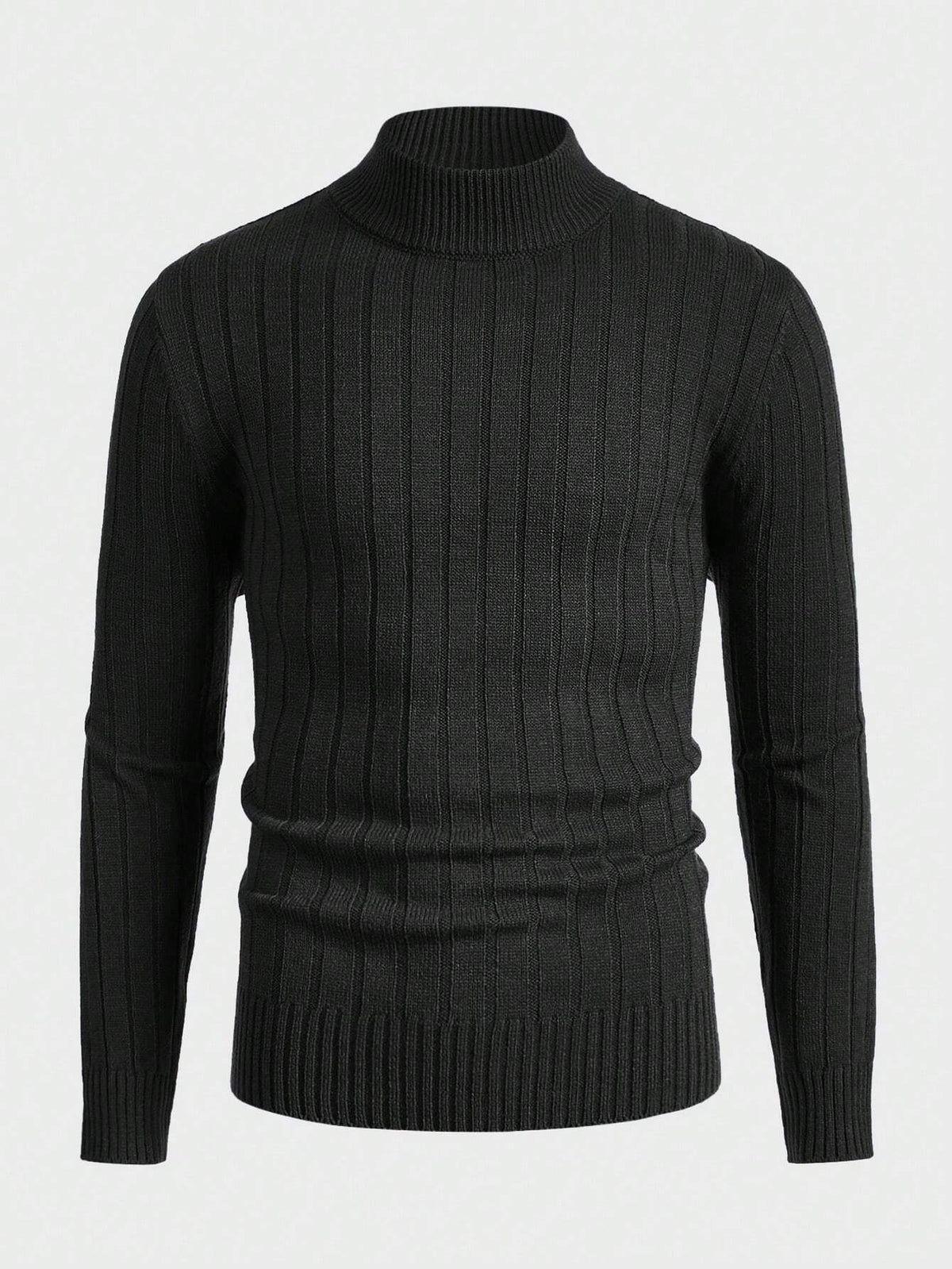 Casual Ribbed Knit Sweater