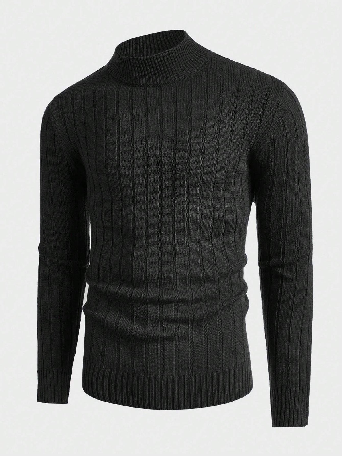 Casual Ribbed Knit Sweater