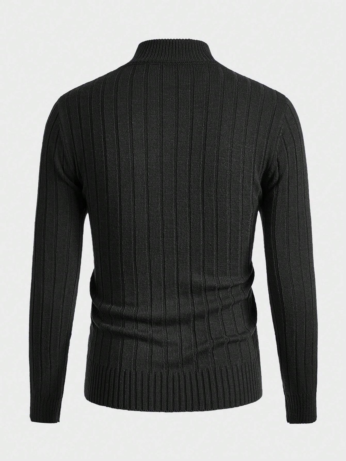 Casual Ribbed Knit Sweater