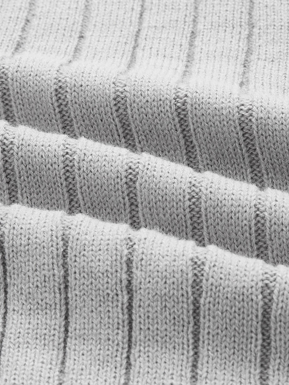 Casual Ribbed Knit Sweater