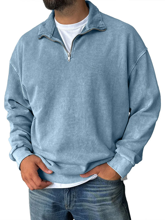 Casual Half Zip Collar Sweatshirt