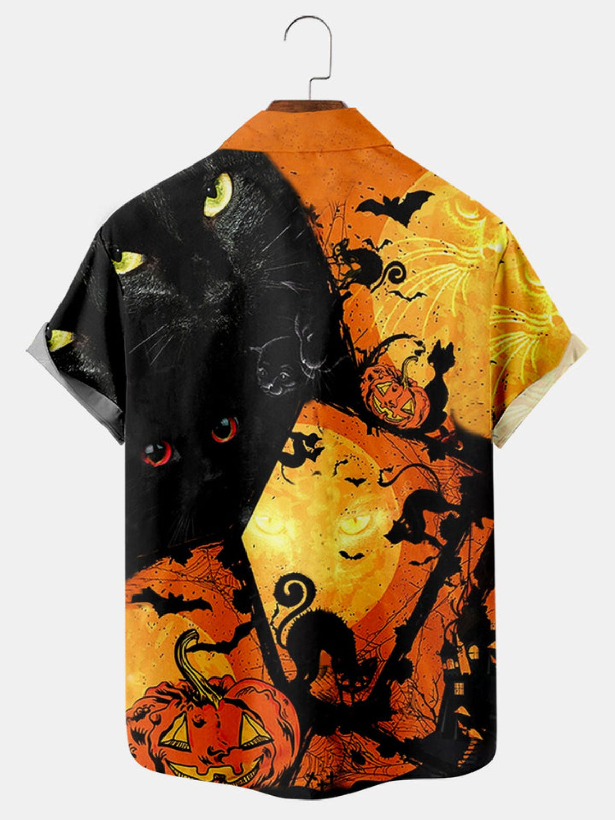 Cat Printed Short Sleeve Shirt