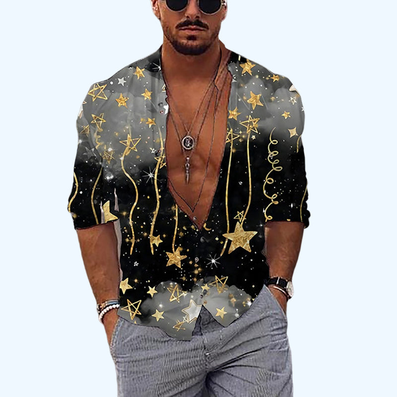 Celestial Printed Party Shirt