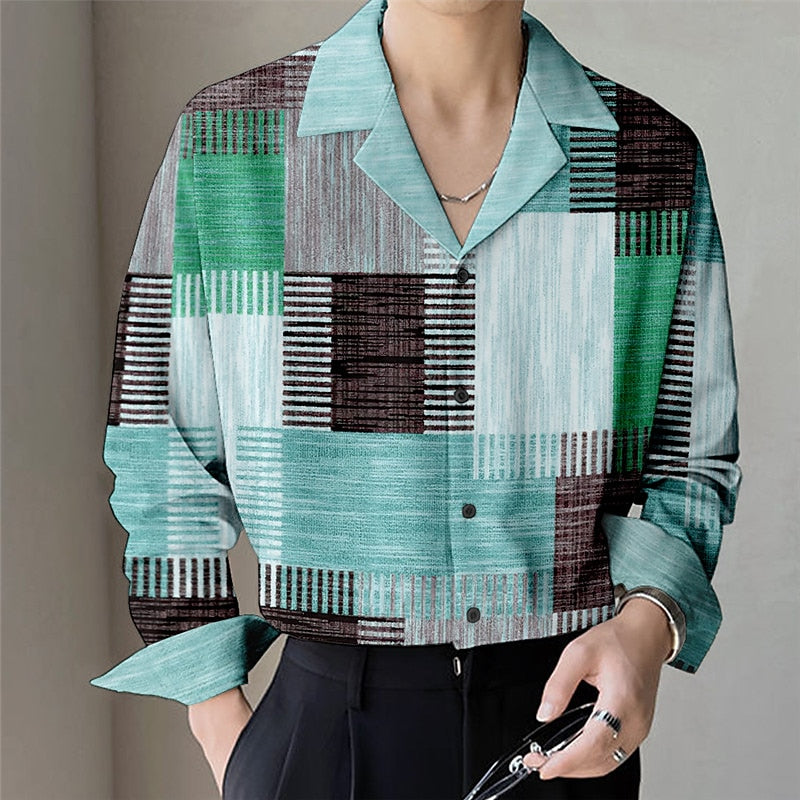 Christmas Abstract Geometric Pattern Shirt