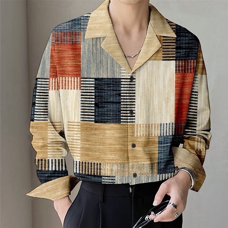 Christmas Abstract Geometric Pattern Shirt