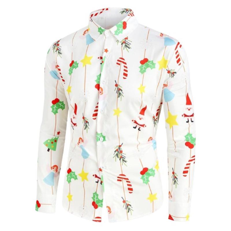 Candy Print Stretch Shirt