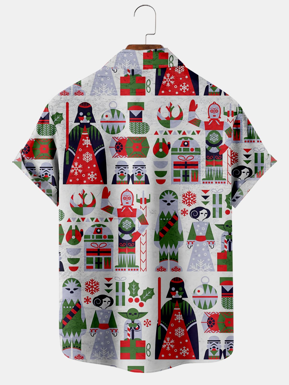 Holiday Cartoon Print Pocket Shirt