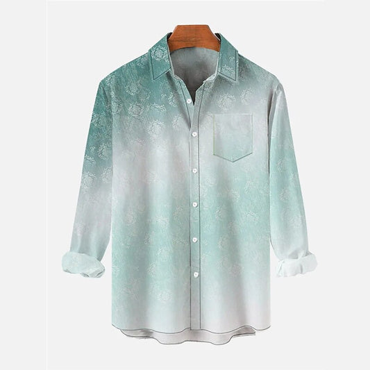 Christmas Festive Season Printed Linen Shirt