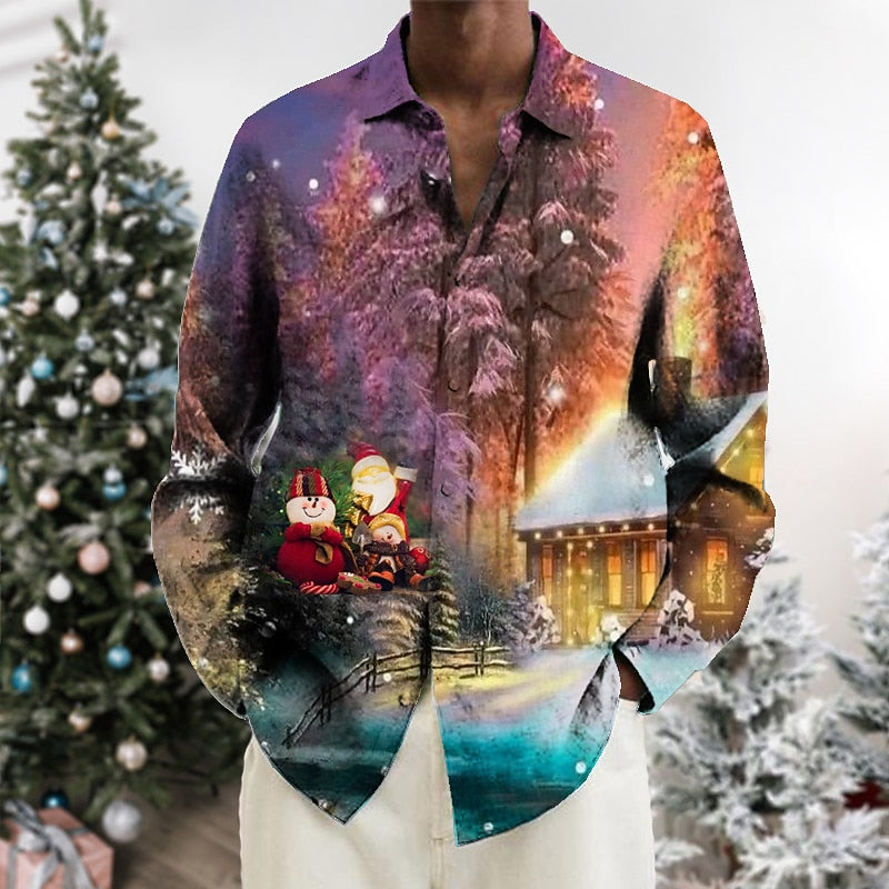 Christmas Holiday Themed Long Sleeve Shirt