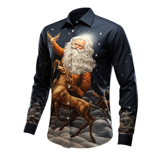 Christmas Night Santa Reindeer Ride Shirt