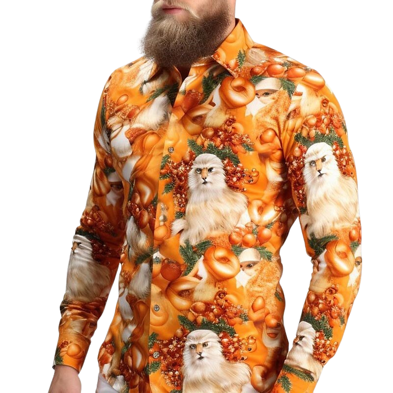 Christmas Owl Printed Shirt