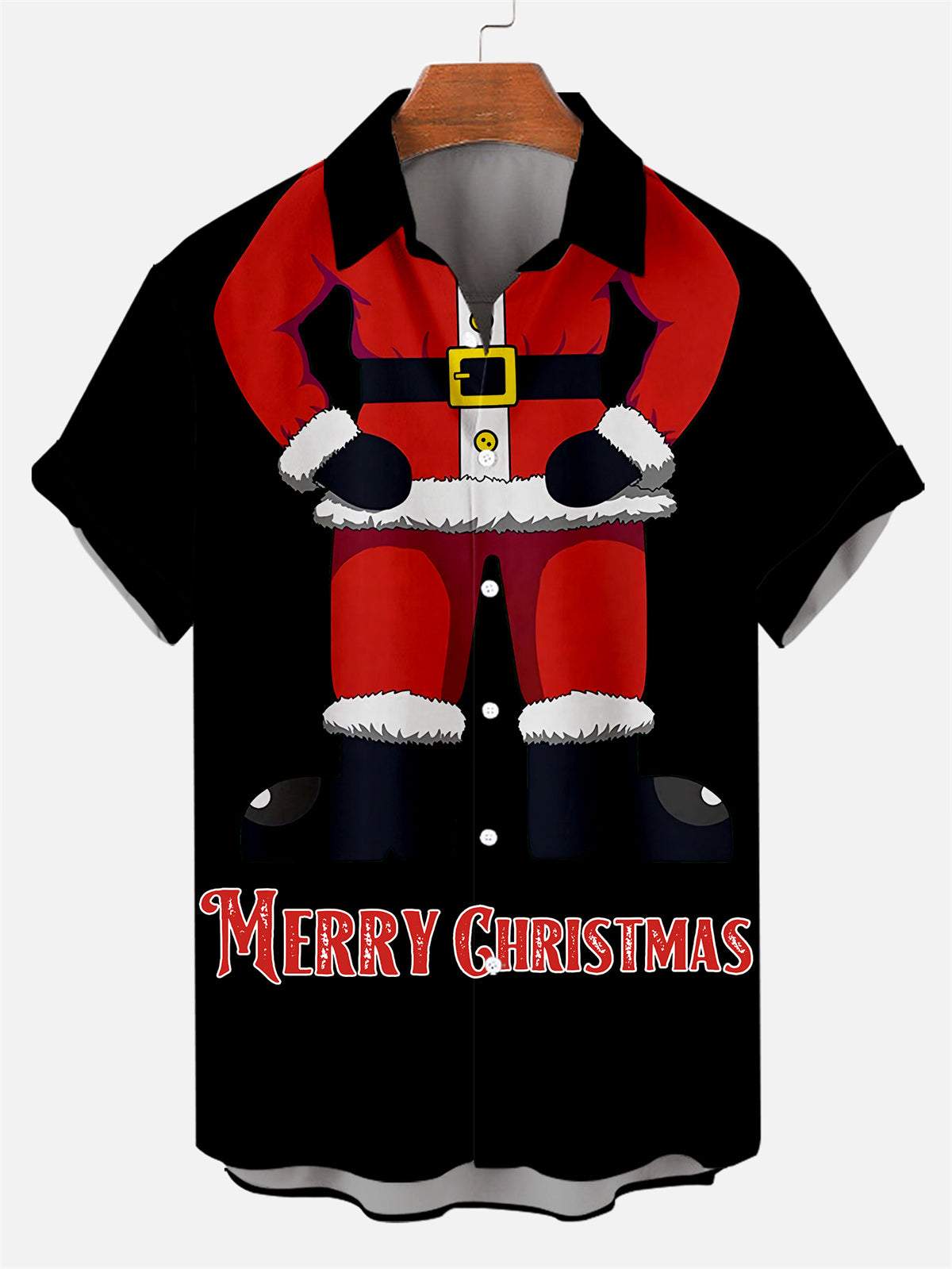 Santa Graphical Print Casual Shirt