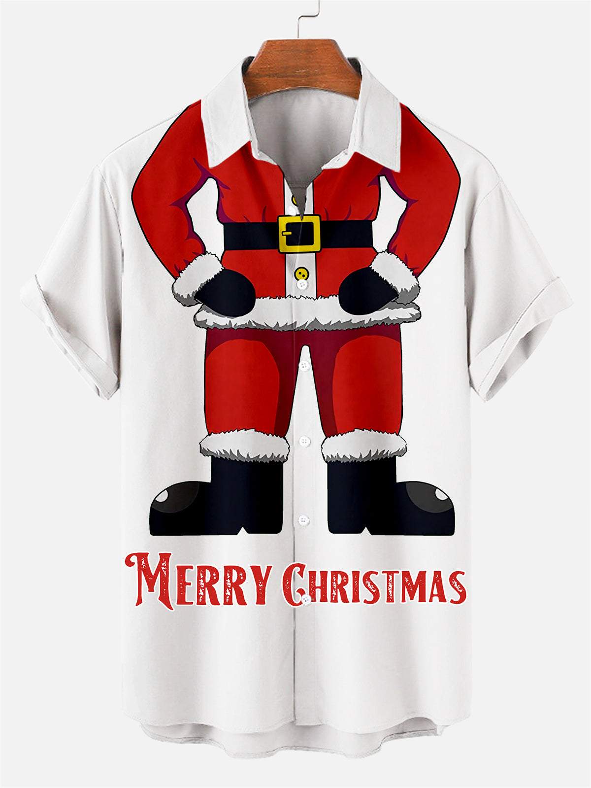 Santa Graphical Print Casual Shirt