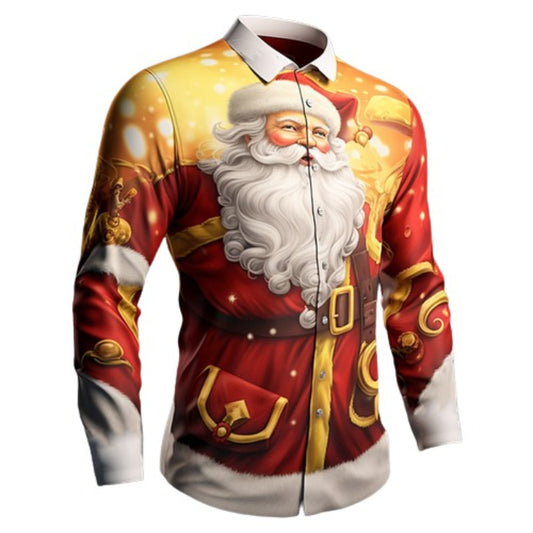 Christmas Santa Claus Print Festive Shirt