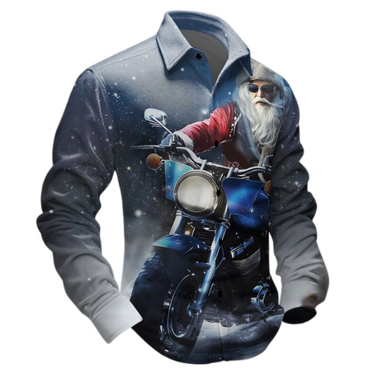 Casual Long Bike Printed Shirt