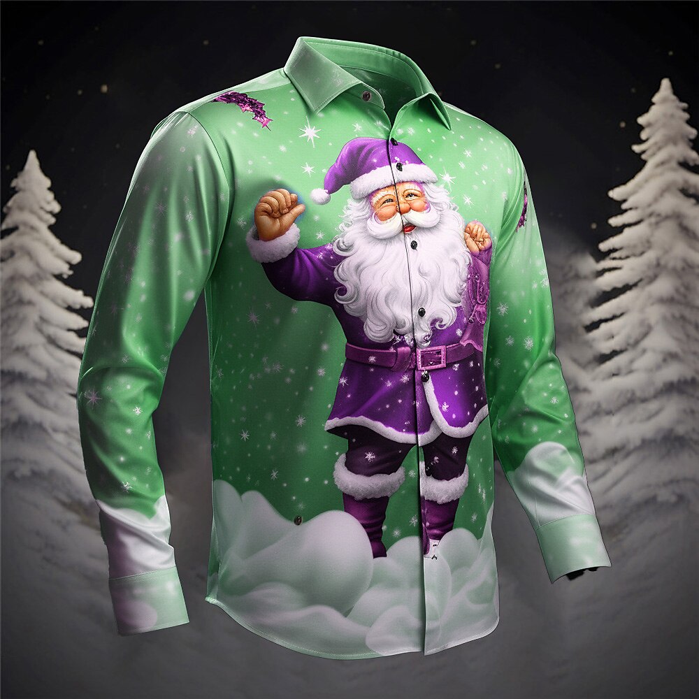 Christmas Santa Twilight Snowfall Shirt