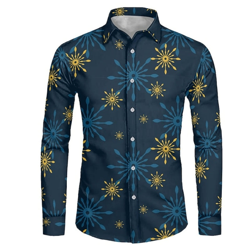 Christmas Snowflake Printed Shirt