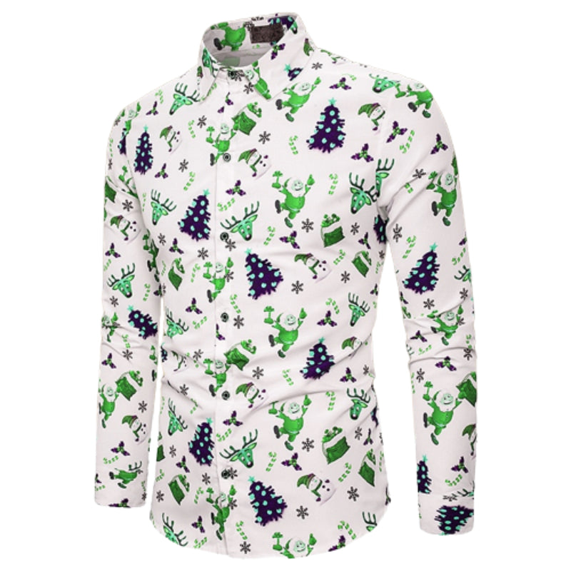 Christmas Snowflake Tree Print Shirt