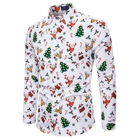 Christmas Snowflake Tree Print Shirt