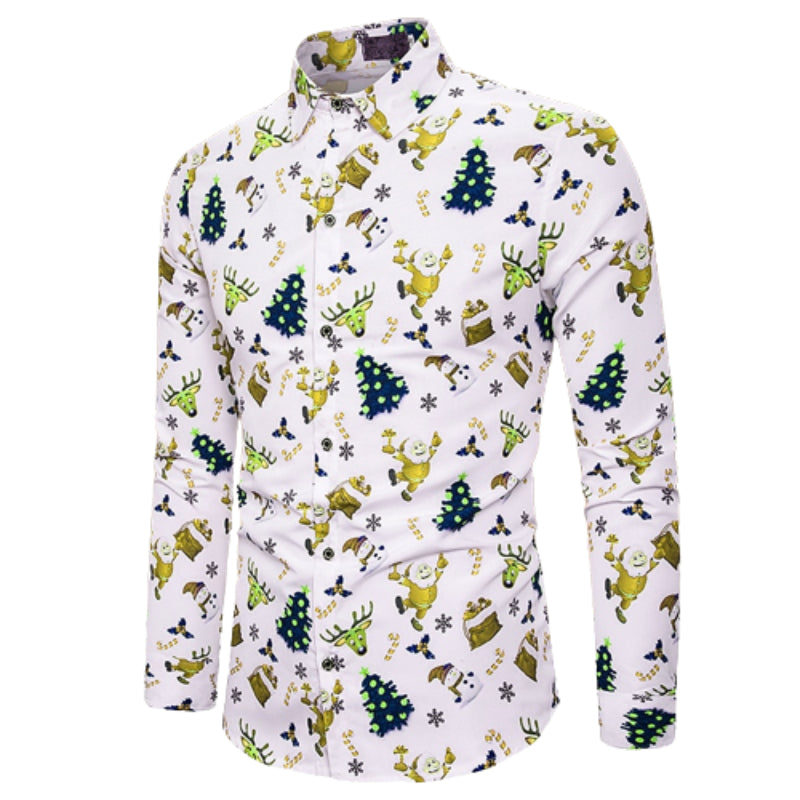 Christmas Snowflake Tree Print Shirt