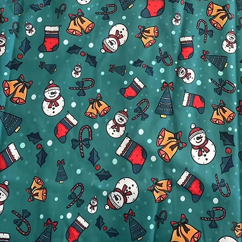 Christmas Snowman And Jingle Bell Print Shirt