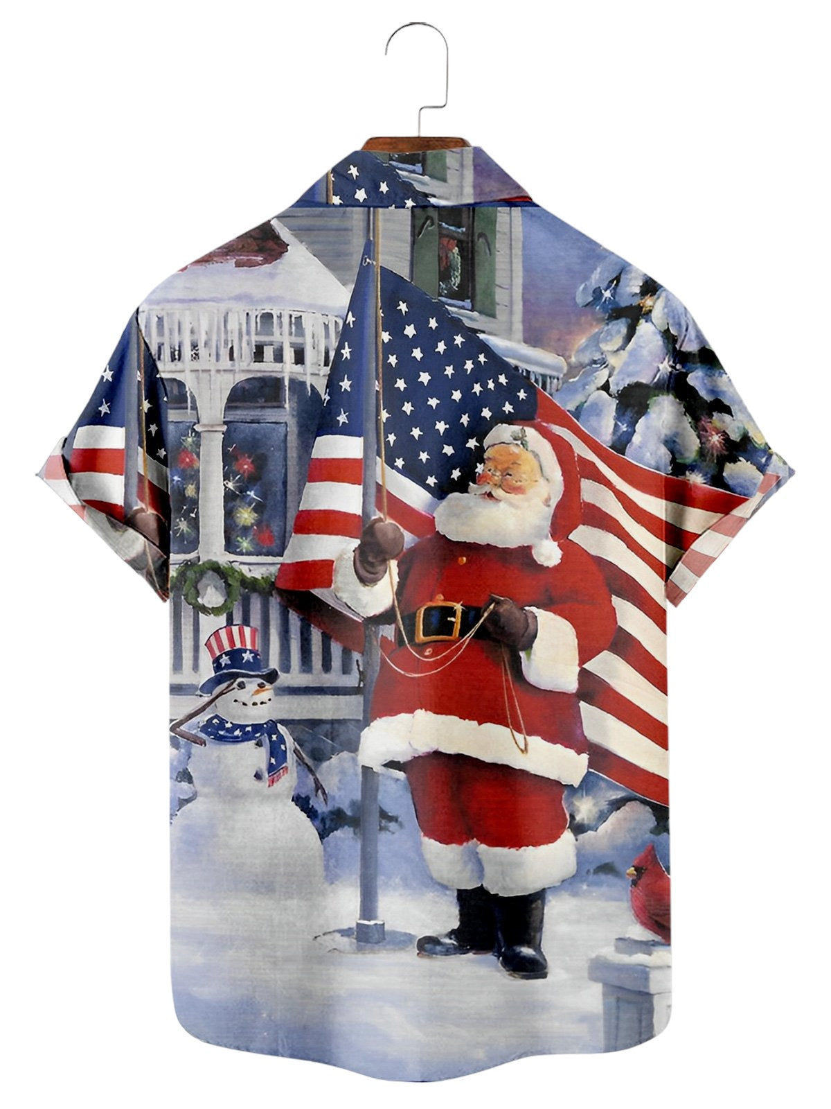 Santa Claus Flag Print Shirt