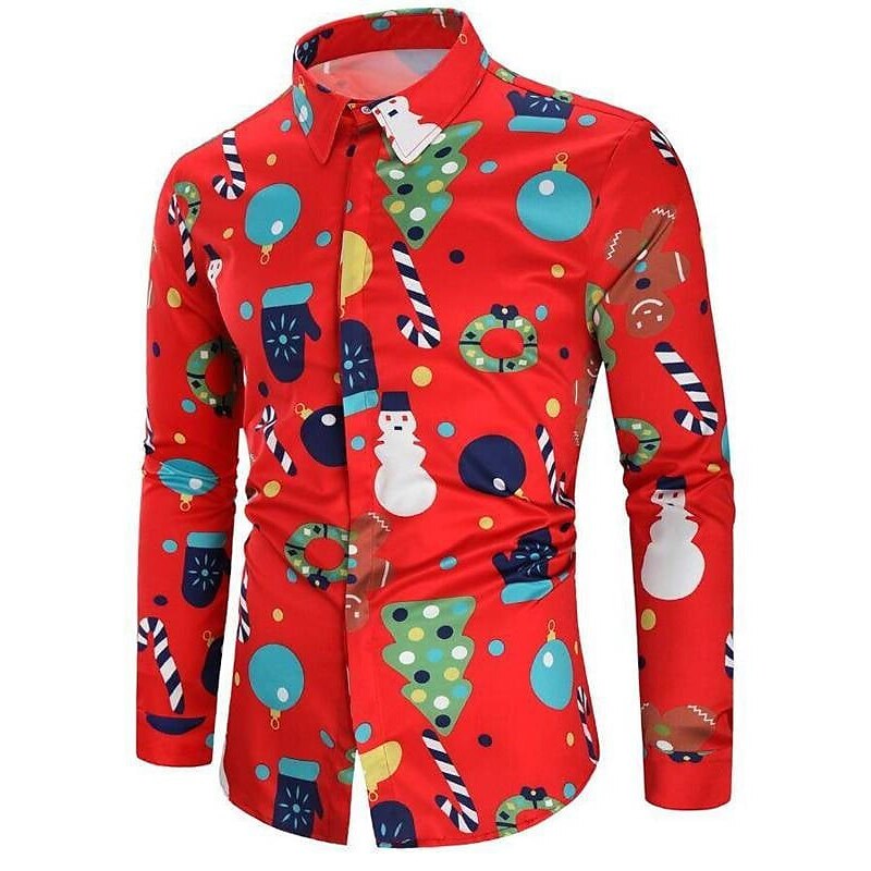 Snowman Theme Casual Shirt