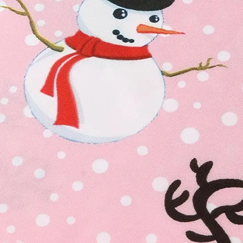 Tree And Snowman Print Shirt