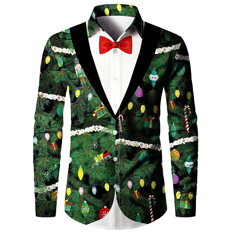 Christmas Tree Outdoor Casual Shirt