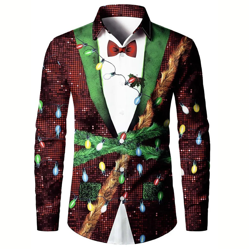 Christmas Tree Outdoor Casual Shirt