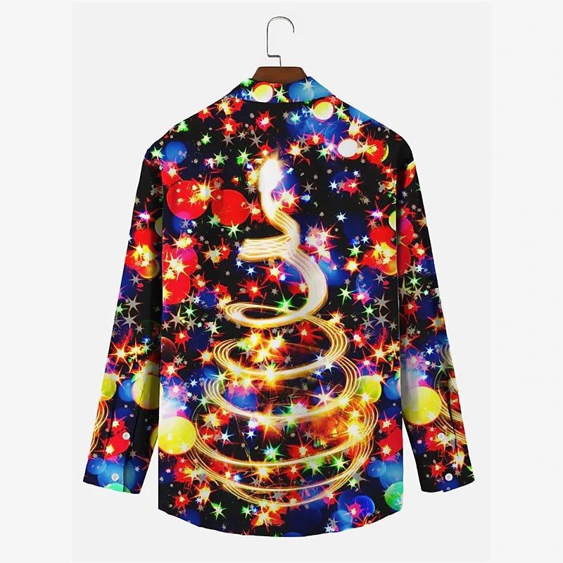 Christmas Tree Themed Long Sleeve Shirt