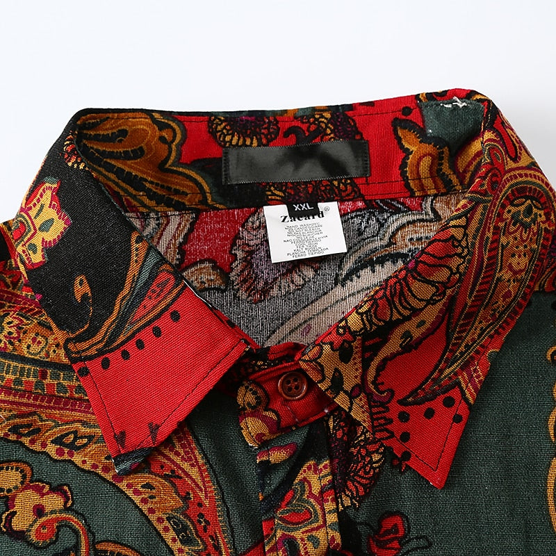 Classic Collar Shirt With Abstract Graphic