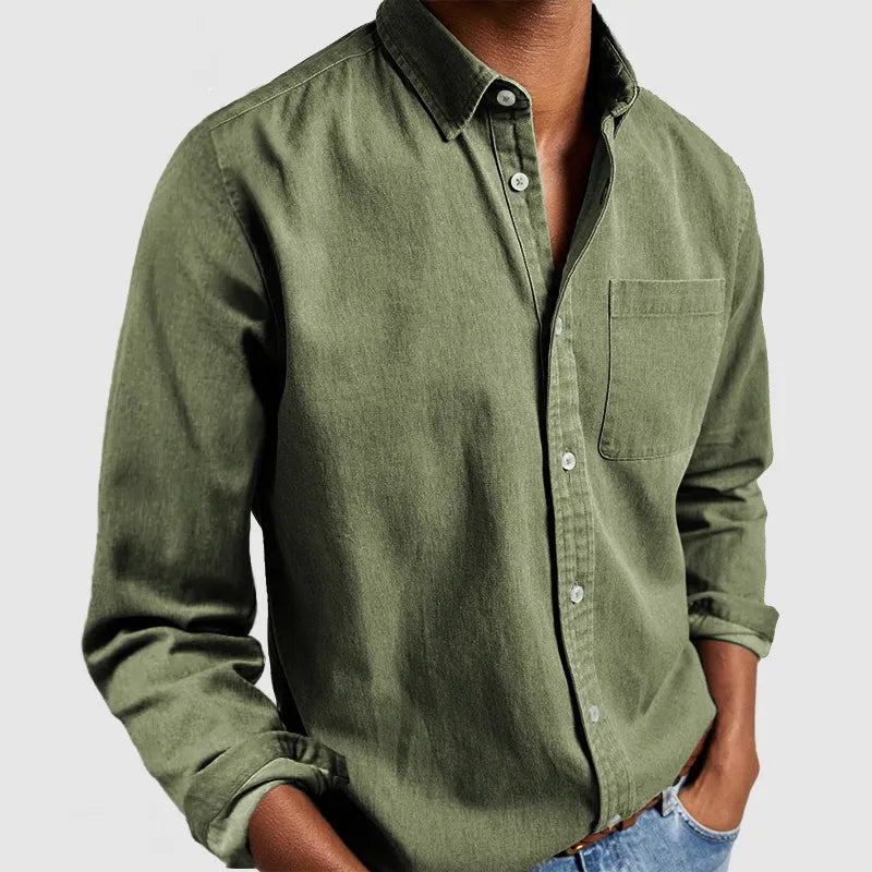 Solid Colored Classic Button Down Shirts