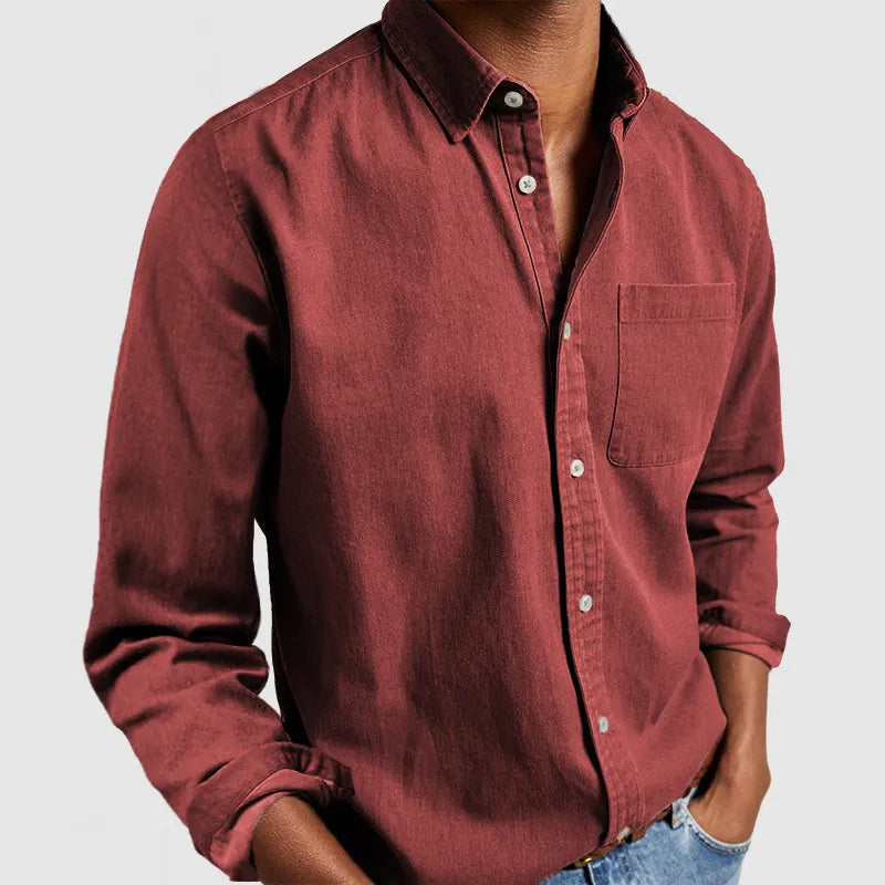 Solid Colored Classic Button Down Shirts