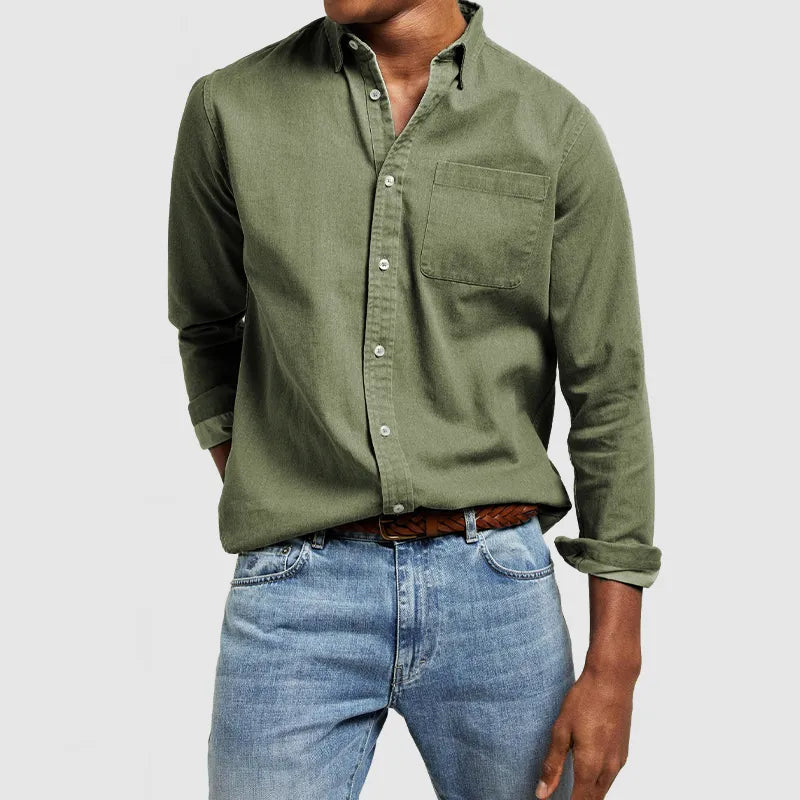 Solid Colored Classic Button Down Shirts