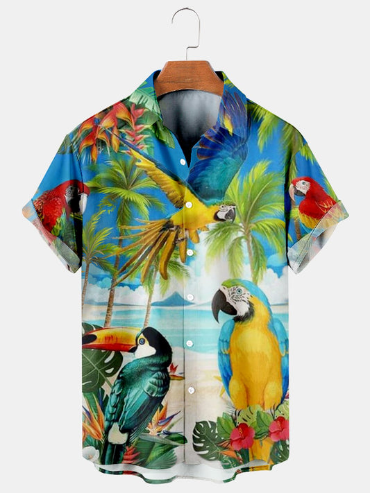 Coconut And Parrots Trees Shirt