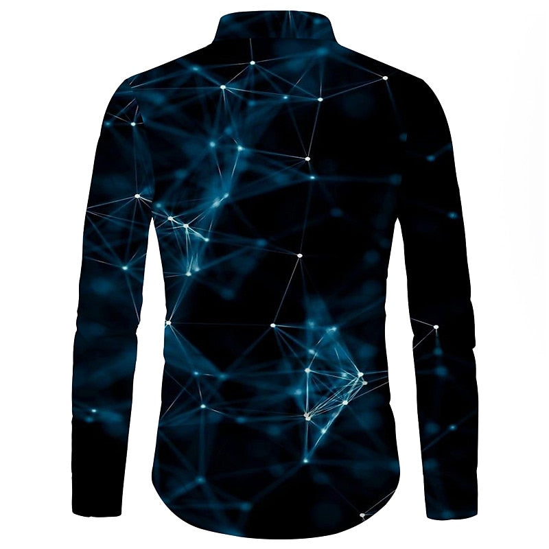 Constellation Printed Turndown Party Shirt