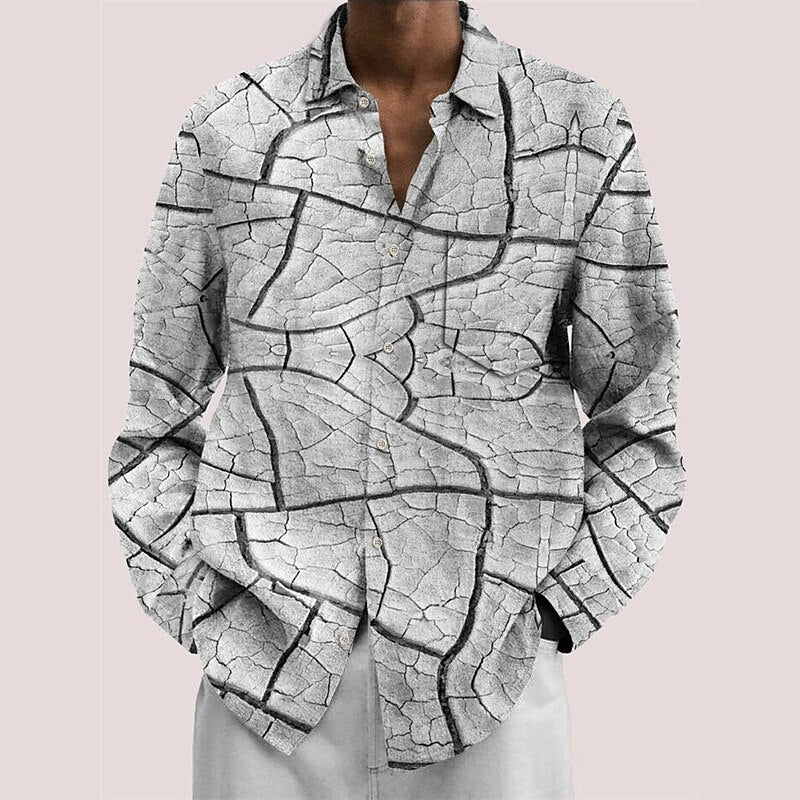 Crack Abstract Art Long Sleeve Shirt