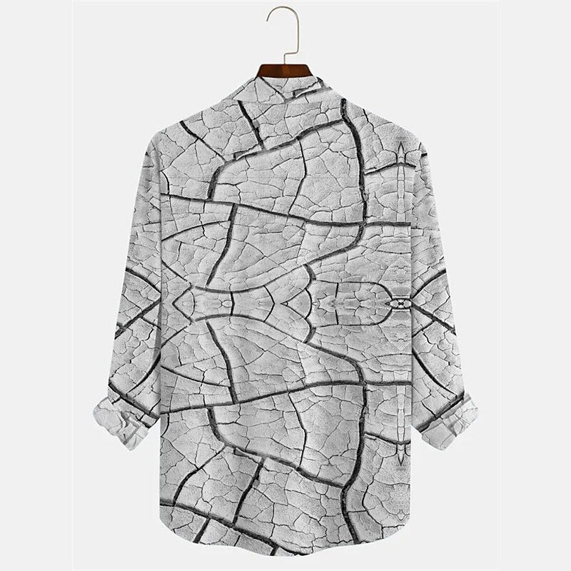 Crack Abstract Art Long Sleeve Shirt