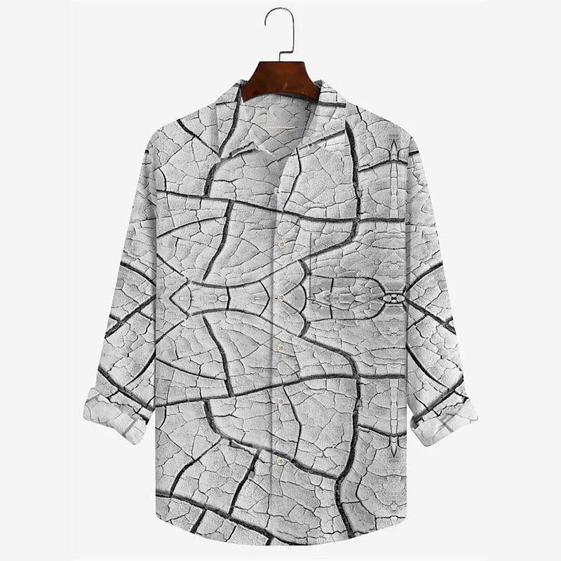 Crack Abstract Art Long Sleeve Shirt