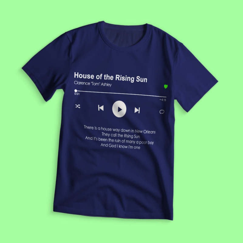 Custom Music Player T Shirt