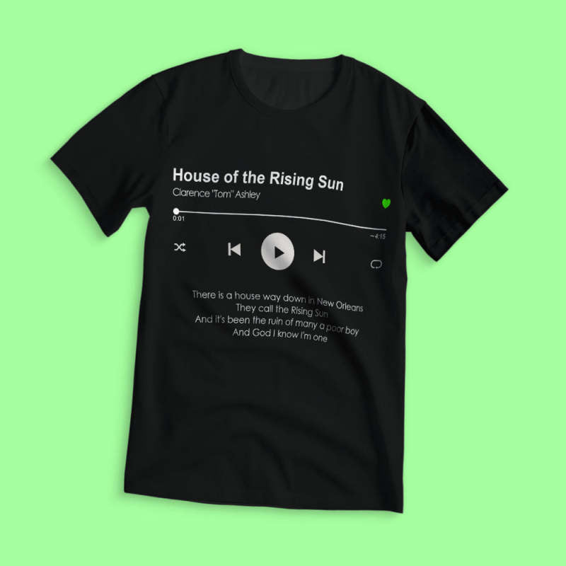 Custom Music Player T Shirt